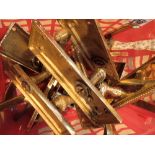 Box of brass door furniture