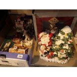 Shelf of Christmas items