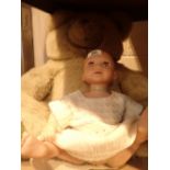 Vintage Chicco doll and teddy bear