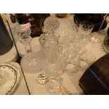 Selection of crystal including decanters etc