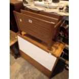 Clipboard small dropleaf table cupboard and magazine rack