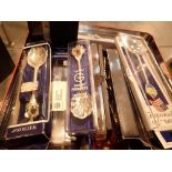 Box of collectors souvenir spoons