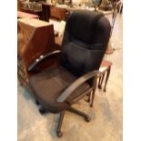 Black swivel office chair