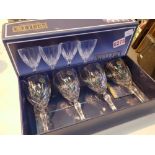 Boxed set of four lead crystal glasses