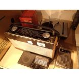 Roberts radio Alba clock radio and two others and Patterson viewer