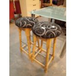 Pair of modern wooden stools