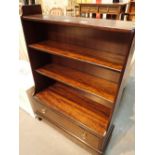 Stagg bookcase with two adjustable shelves and bottom drawer 76 x 30 x 107 cm H