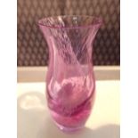 Caithness purple glass vase H: 12 cm