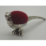 Silver pheasant pin cushion