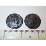 Two Roman coins with good definition