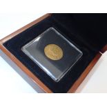 20 franc boxed 22K gold coin 1815 Waterloo VF