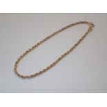 9ct gold rope bracelet