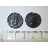 Two Roman coins with good definition