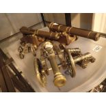 Tray of brass table / desk cannons