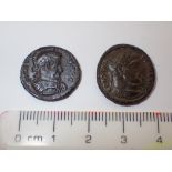 Two Roman coins with good definition