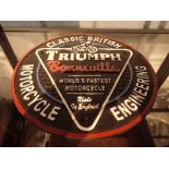 Cast iron Triumph sign D: 24 cm