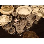 Collection of lead crystal drinking glasses
