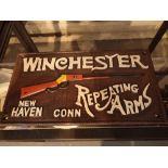 Cast iron Winchester Rifle sign 30 x 18 cm