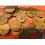 Box of Roman coins