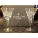Pair of Waterford Crystal sherry glasses boxed