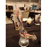 Murano glass cockerel H: 30 cm