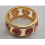 Bradford exchange poppy ring size V