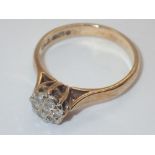 9ct yellow gold multi diamond ring 2.