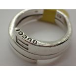 Genuine Gucci sterling silver ring with