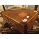 Vintage leather suitcase with shipping l