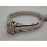 18ct white gold diamond solitaire ring s