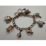 Hallmarked silver bracelet with padlock