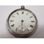 Hallmarked silver key wind pocket watch