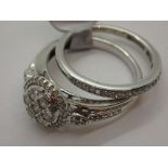 9ct white gold Perfect Fit two ring diam