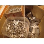 Box of assorted shelf supports brackets etc