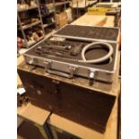 Wooden tool box and tools with cased drill flexidrive accessories