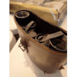 French military 8 x 26 binoculars in leather case