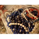 Box of costume jewellery beads