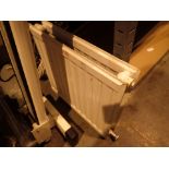 Small metal central heating radiator