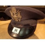 Genuine American military cap with bear badge