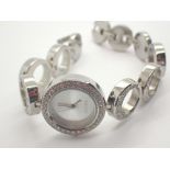 Ex display DKNY diamante wristwatch with new battery fitted