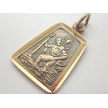 9ct gold vintage 1977 St Christopher pendant