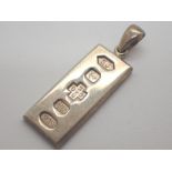 925 silver ingot pendant 8.