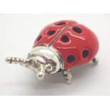 Silver ladybird pin cushion