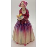 Royal Doulton Dorcas figurine HN 1558 CONDITION REPORT: 1 cm hairline crack to each