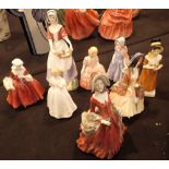 Collection of Royal Doulton figurines all first quality