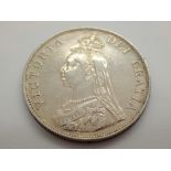 1887 Victorian silver double florin