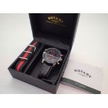 Gents boxed Rotary divers wristwatch with spare strap CONDITION REPORT: This item is