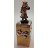 Stuart Devlin sterling silver limited edition Good King Wenceslas Christmas box with gilded