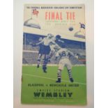 Blackpool v Newcastle United 1951 FA Cup Final programme and ticket