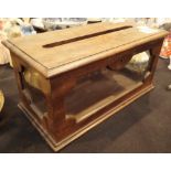 Antique wood and glass collection box